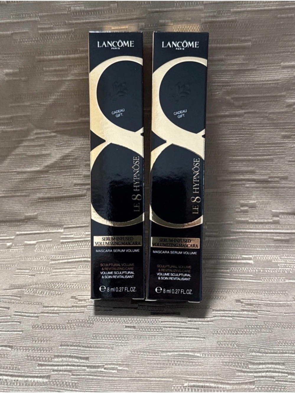 LOT/2 Lancome Le 8 Hypnose Serum-Infused Volumizing Mascara 01 Noir Sculptural